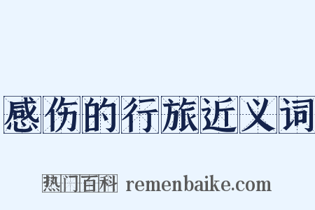 感伤的行旅近义词是什么意思的图片